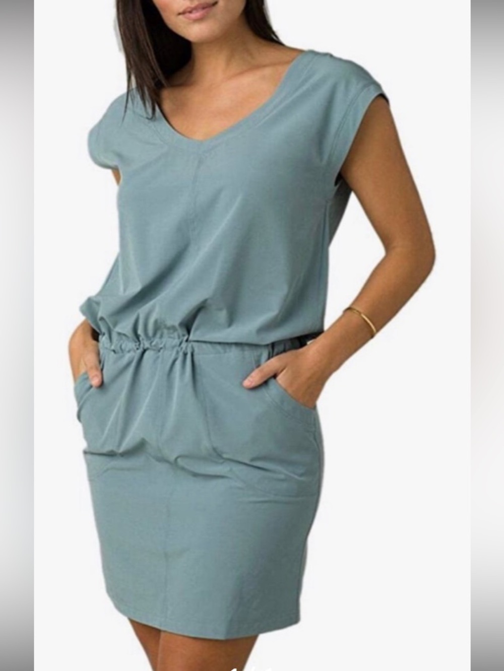 prAna Norma Dress Smoky Blue Size Small